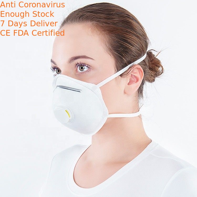 White Color Ffp2 Cup Mask Lightweight Size 12.5 X 13cm Head Strap Head Strap